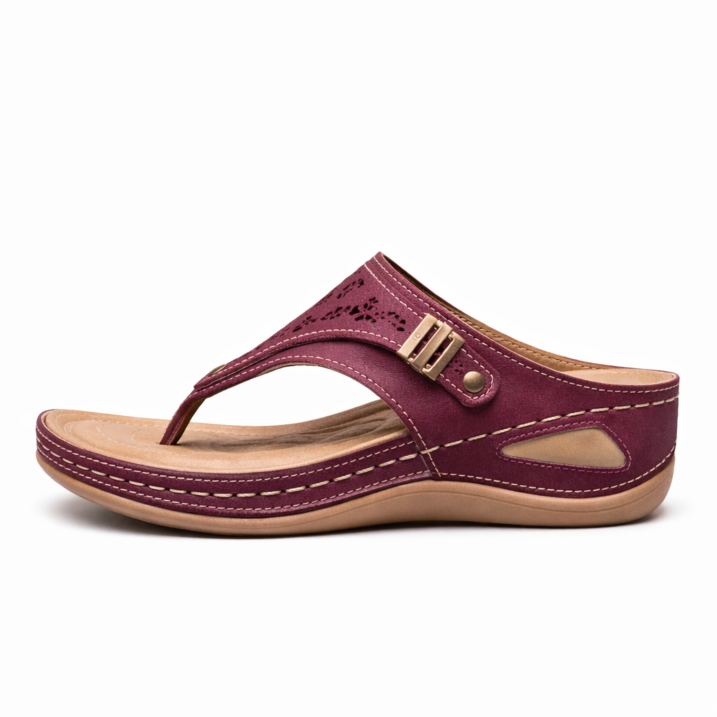 Sandales Orthopédiques Compensées Femme | Support Ergonomique, Design Élégant