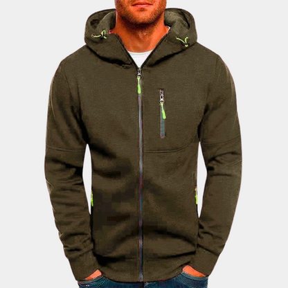 Sweat-shirt homme | Coupe décontractée, fermeture éclair | Confort quotidien