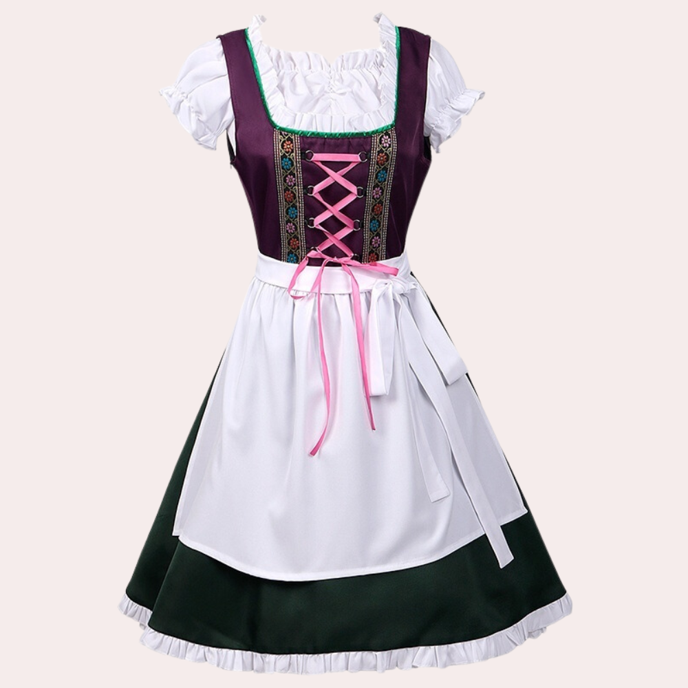 Robe Dirndl Femme - Matériau Respirant - Style Traditionnel Oktoberfest