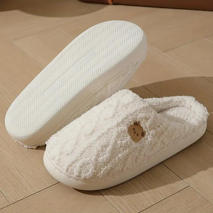 Chaussons femme hiver doublure peluche semelle souple antidérapante