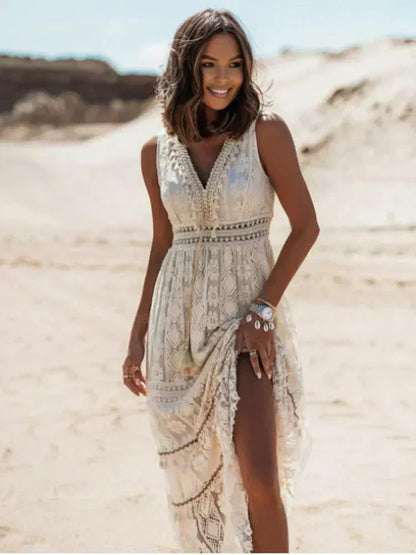 Elowynn - Robe de Soirée Élégante - Romantique Boho - Manches Longues