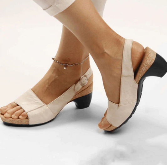 Chaussures élégantes confortables - Talon bas épais - Aprilyn-Chaussures-PARIS FEMME