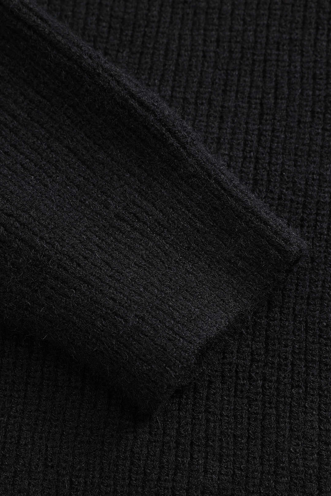Cardigan Tricoté Femme | Noir, Poches Denim | Élégance Décontractée