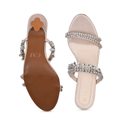 Talons Chandelier Femme | Sandales de Fête | Strass Scintillant