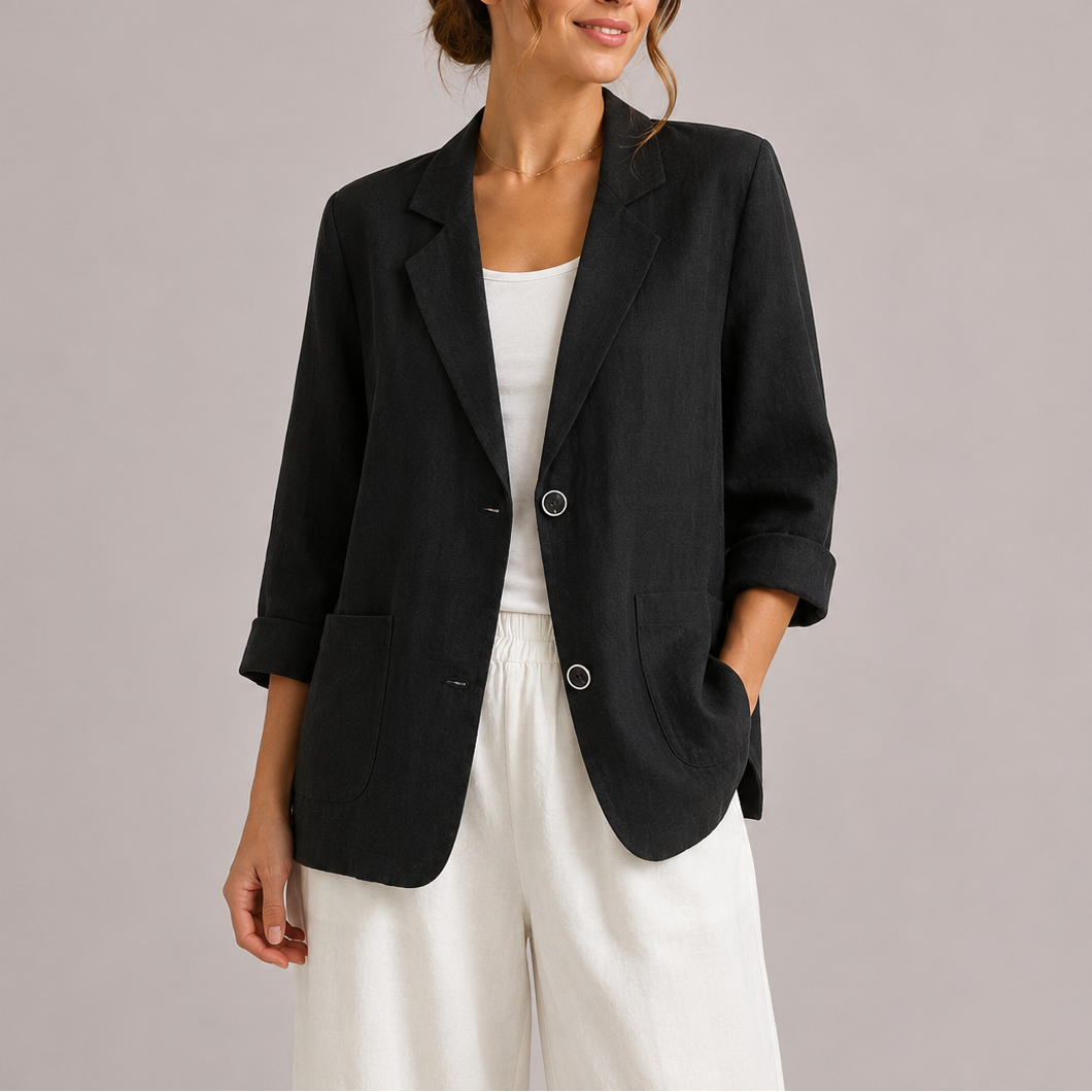Blazer Femme Lin | Léger et Élégant | Revers Classique