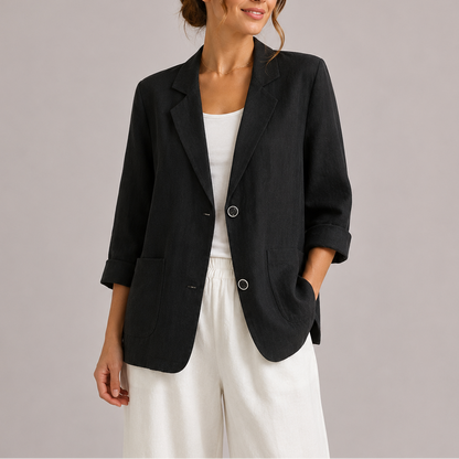 Blazer Femme Lin | Léger et Élégant | Revers Classique