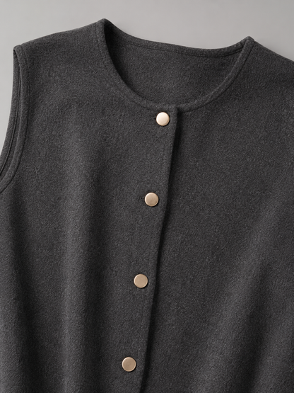 Gilet de maille femme | Encolure V, boutonné | Automne