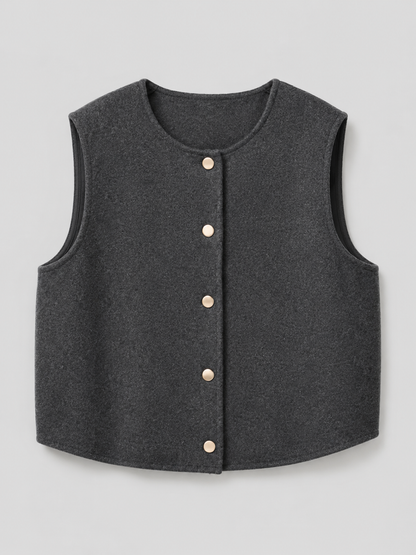 Gilet de maille femme | Encolure V, boutonné | Automne