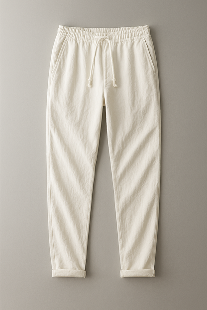 Pantalon en lin | Respirant, Coupe épurée | Crème, Beige, Bleu