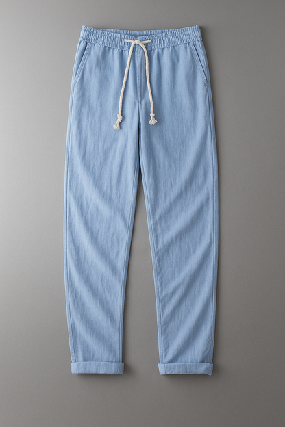 Pantalon en lin | Respirant, Coupe épurée | Crème, Beige, Bleu