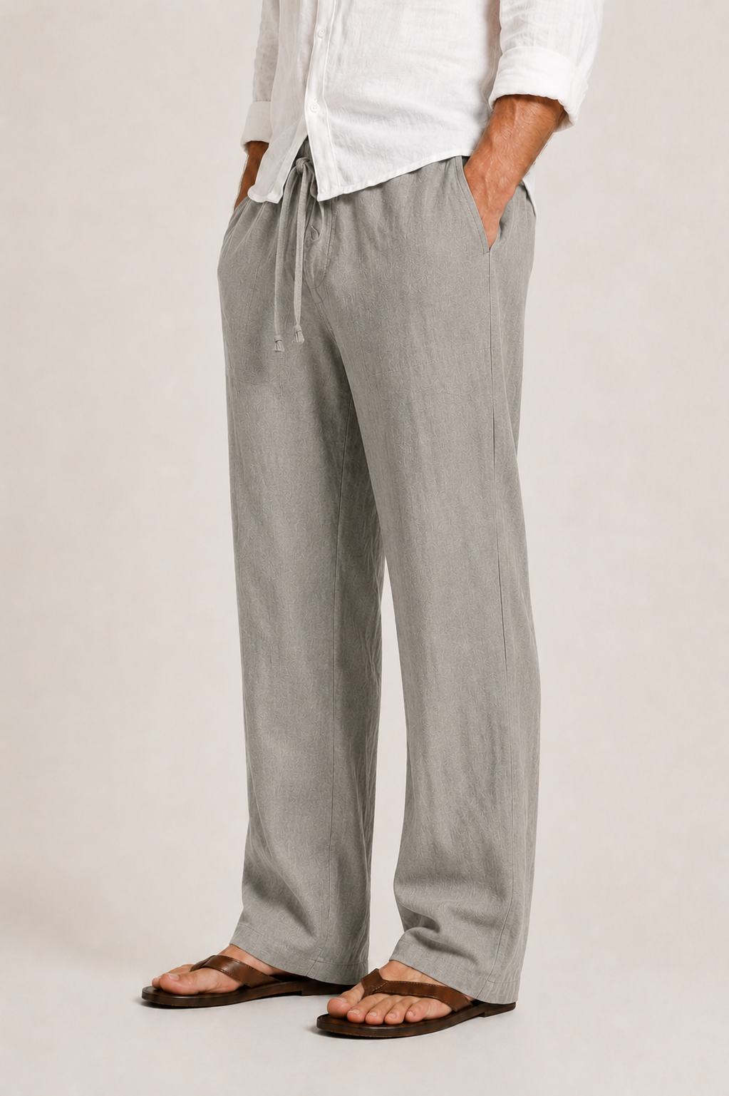 Pantalon lin homme | Coupe décontractée | Style été