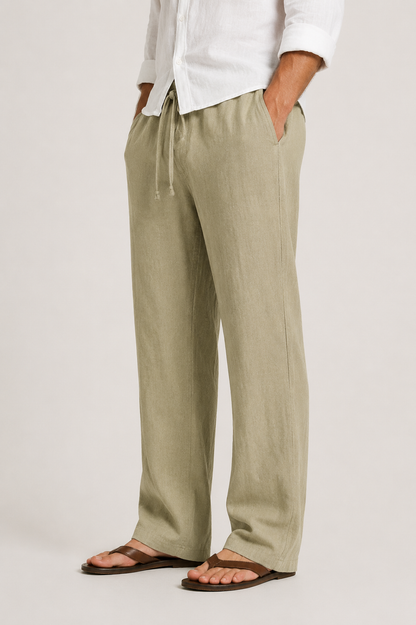 Pantalon lin homme | Coupe décontractée | Style été