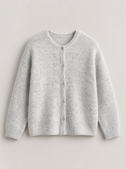 Cardigan Femme | Tricot Doux, Boutonné | Gris, Blanc, Multicolore
