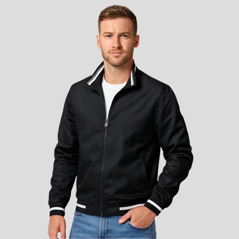Veste bomber pour hommes - détails rayés - confort stylé