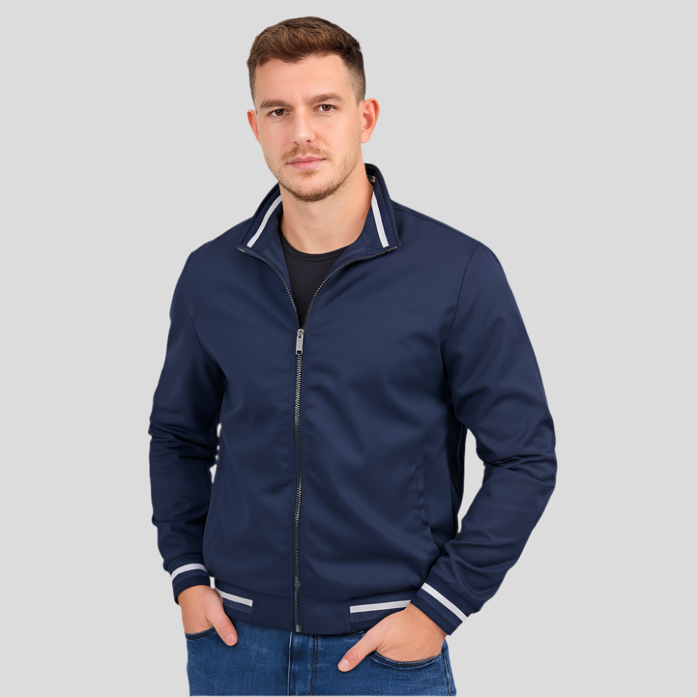 Veste bomber pour hommes - détails rayés - confort stylé