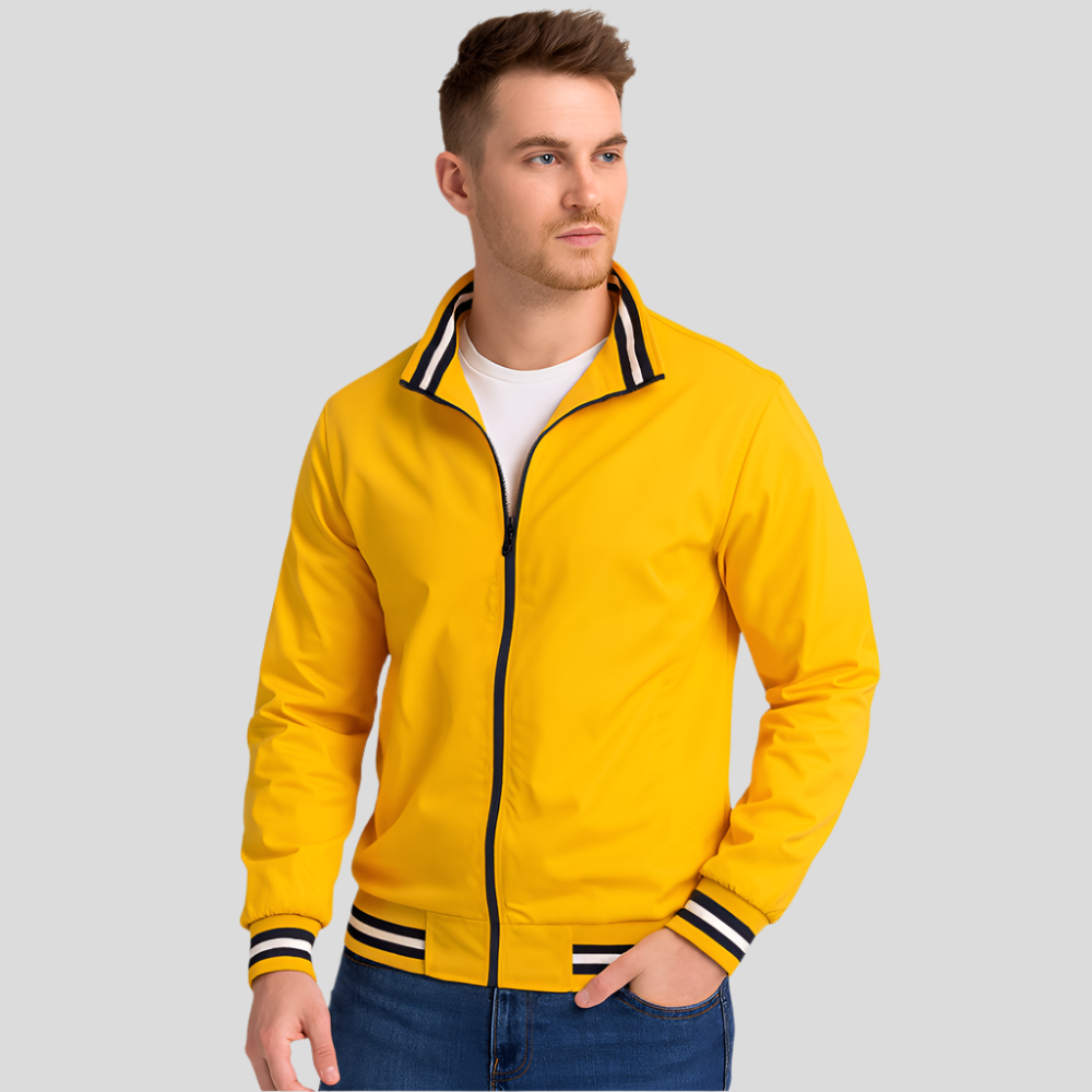 Veste bomber pour hommes - détails rayés - confort stylé