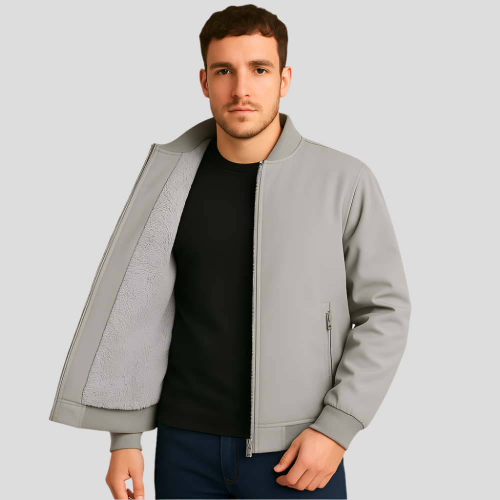 Veste bomber pour hommes - doublure en polaire - élégante et confortable