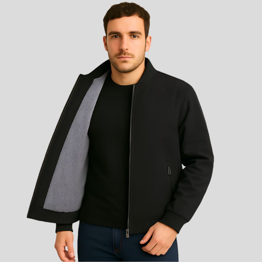 Veste bomber pour hommes - doublure en polaire - élégante et confortable