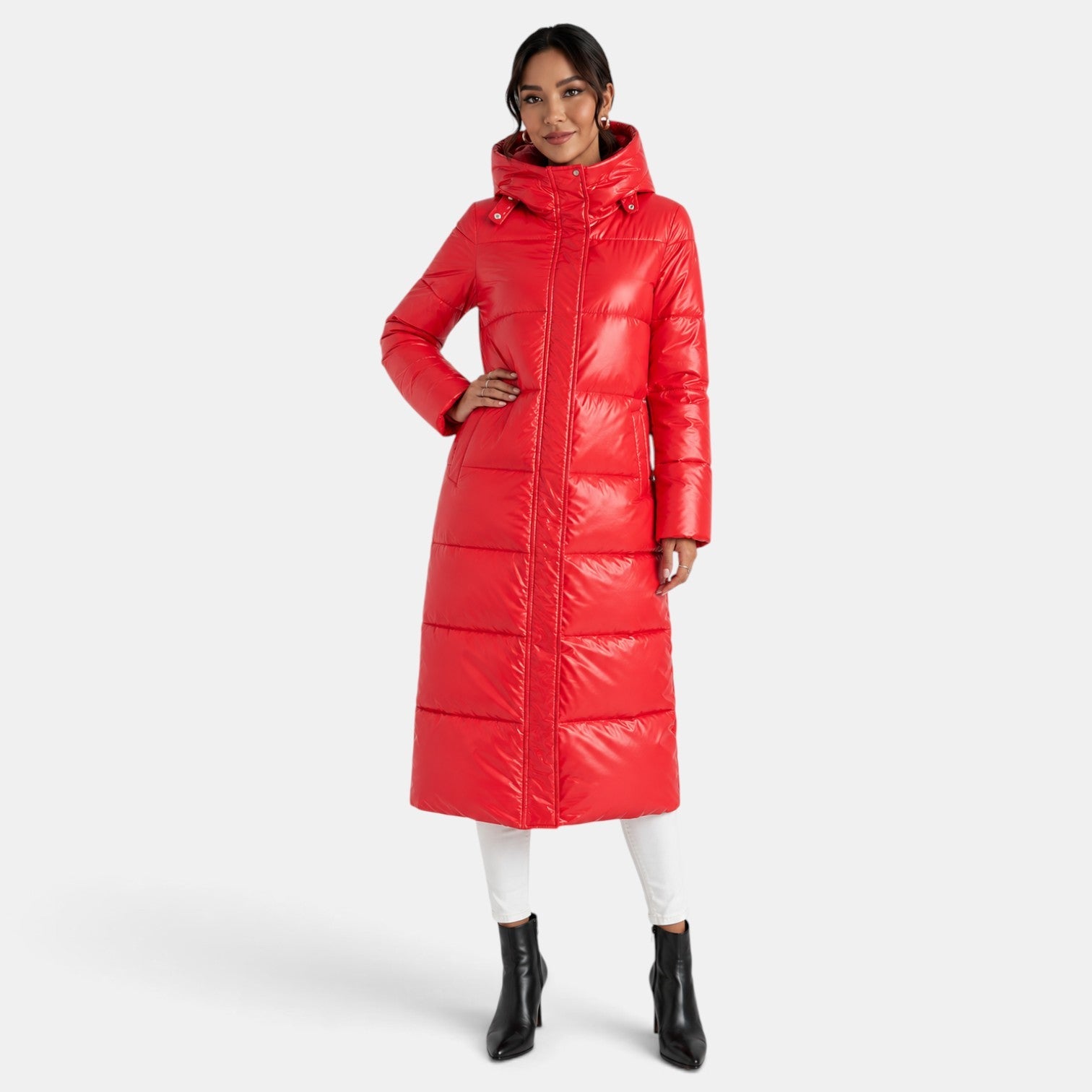 Manteau femme imperméable hiver | Parka longue, capuche | Rembourré