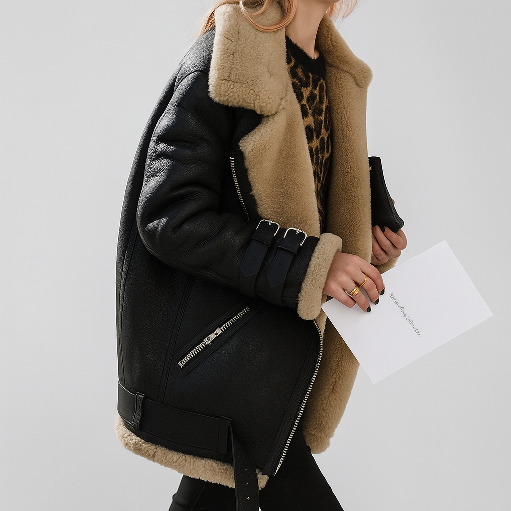 Veste Pilote | Coupe Ajustée, Doublure Polaire | Noir, Gris, Noir-Rouge