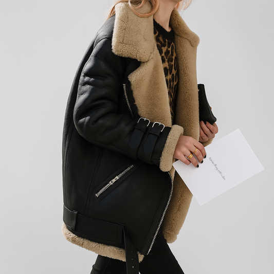 Veste Pilote | Coupe Ajustée, Doublure Polaire | Noir, Gris, Noir-Rouge