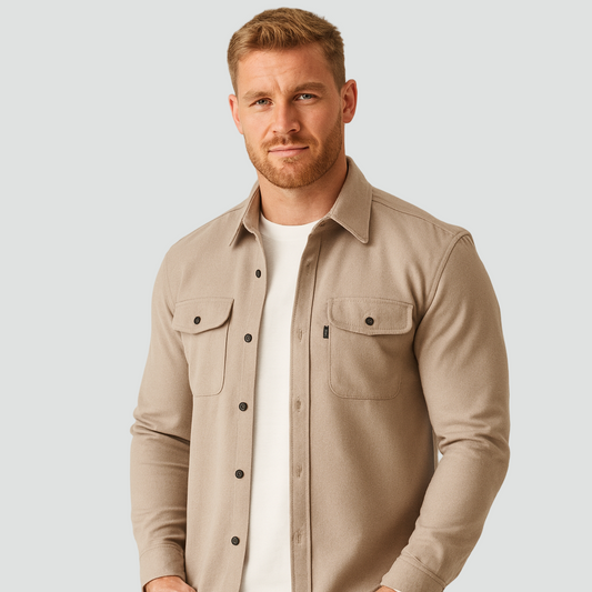 Overshirt homme poches poitrine regular fit coupe décontractée