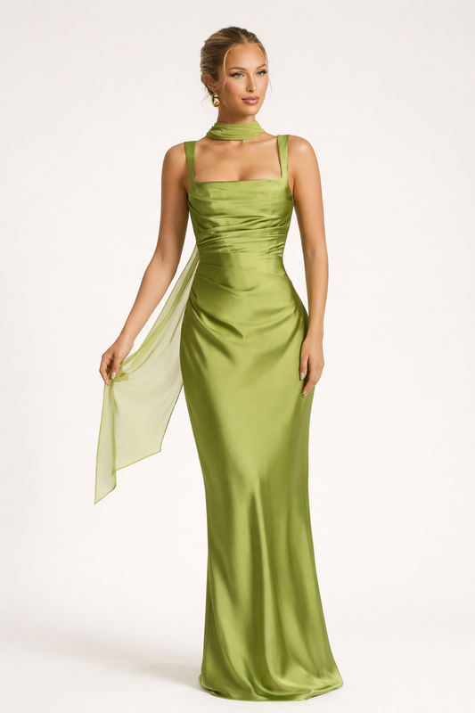 Robe longue fourreau sans bretelles femme coupe moulante maxi