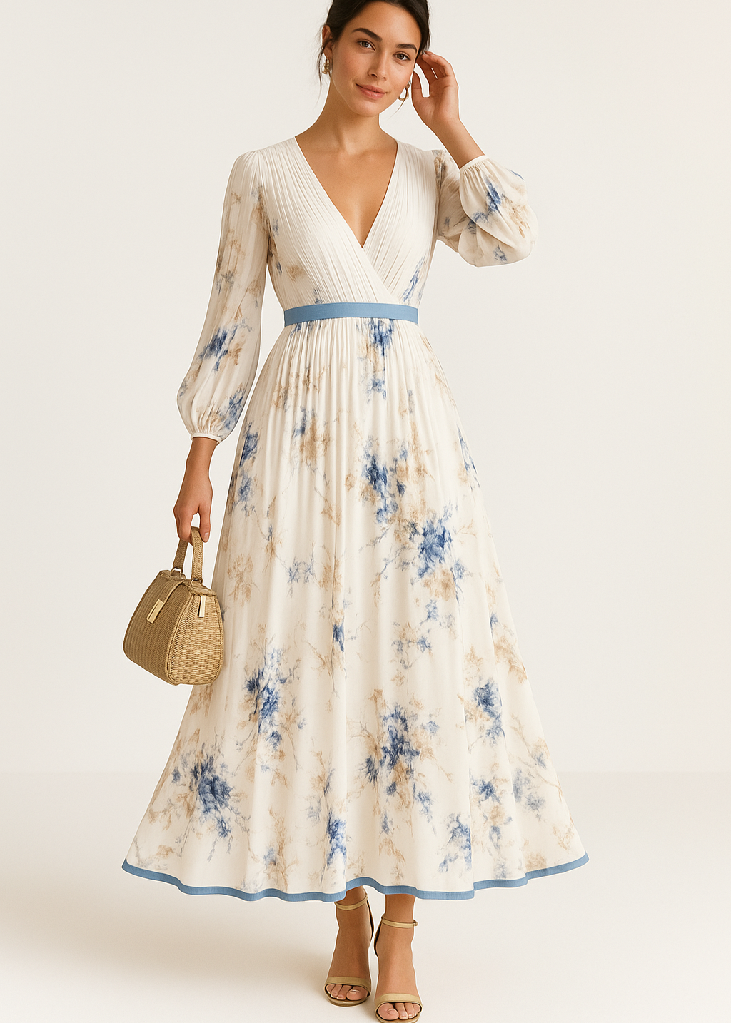 Robe de soirée boho maxi - motif floral - élégante