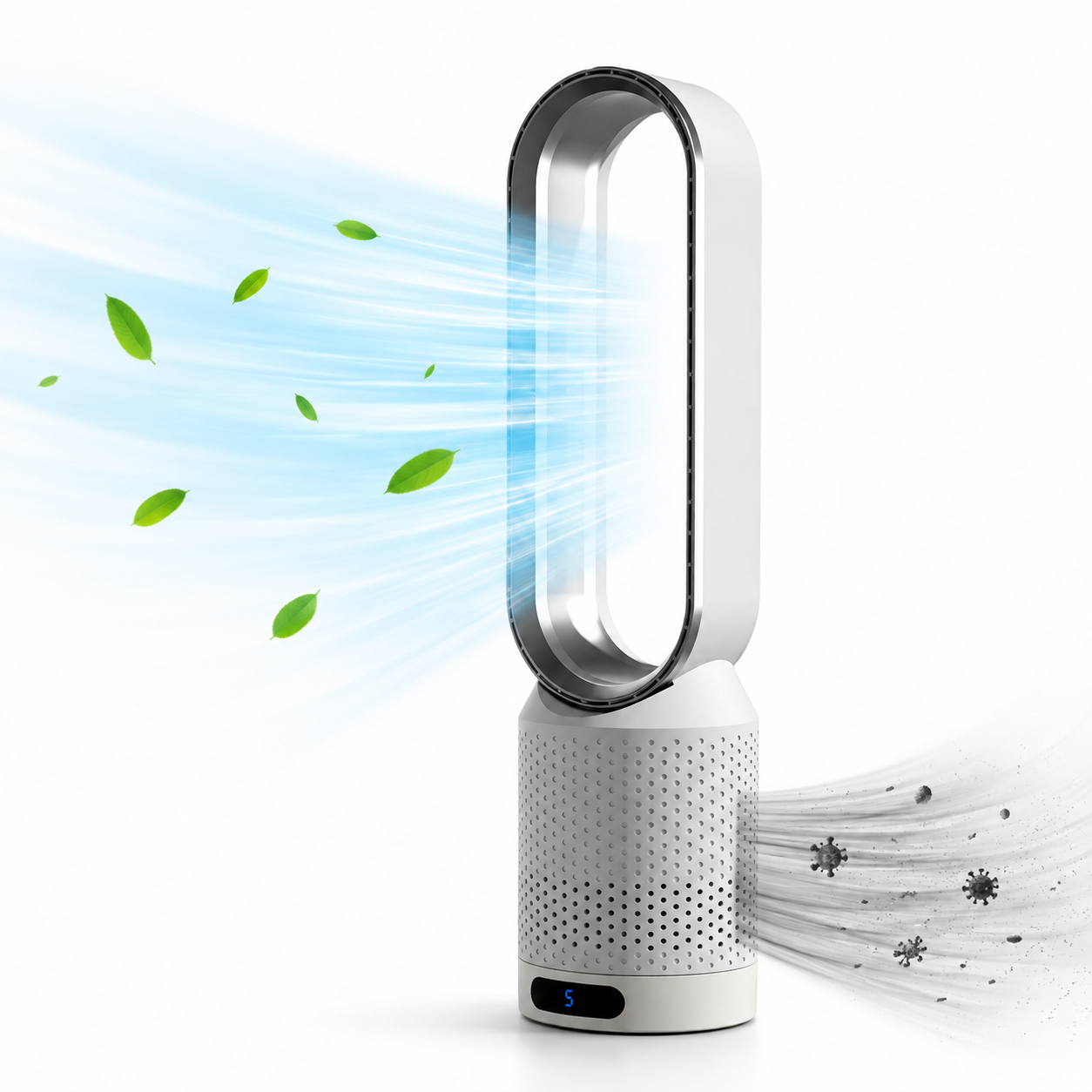 Purificateur d'air portable | Filtre HEPA, filtre à charbon | Ventilateur sans pales