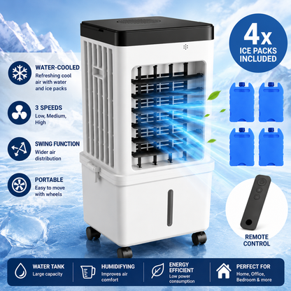 Opal | Climatiseur Portable, Packs de Glaçons – 3 Vitesses