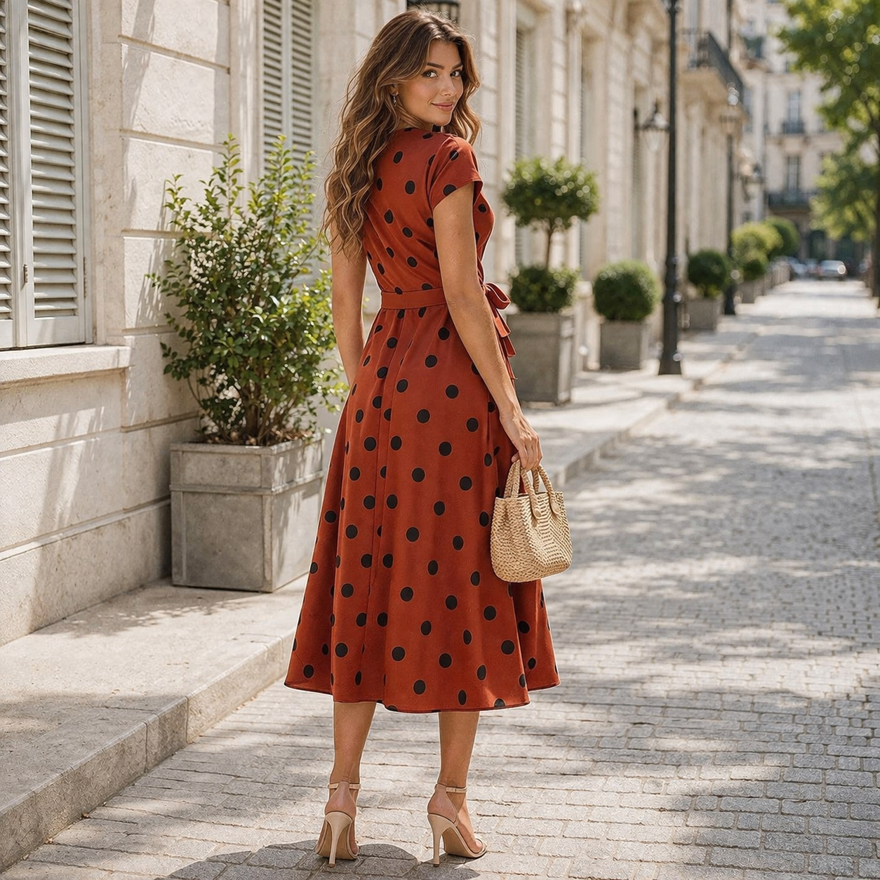 Robe à Pois | Robe d'Été Polyvalente | Design Chic