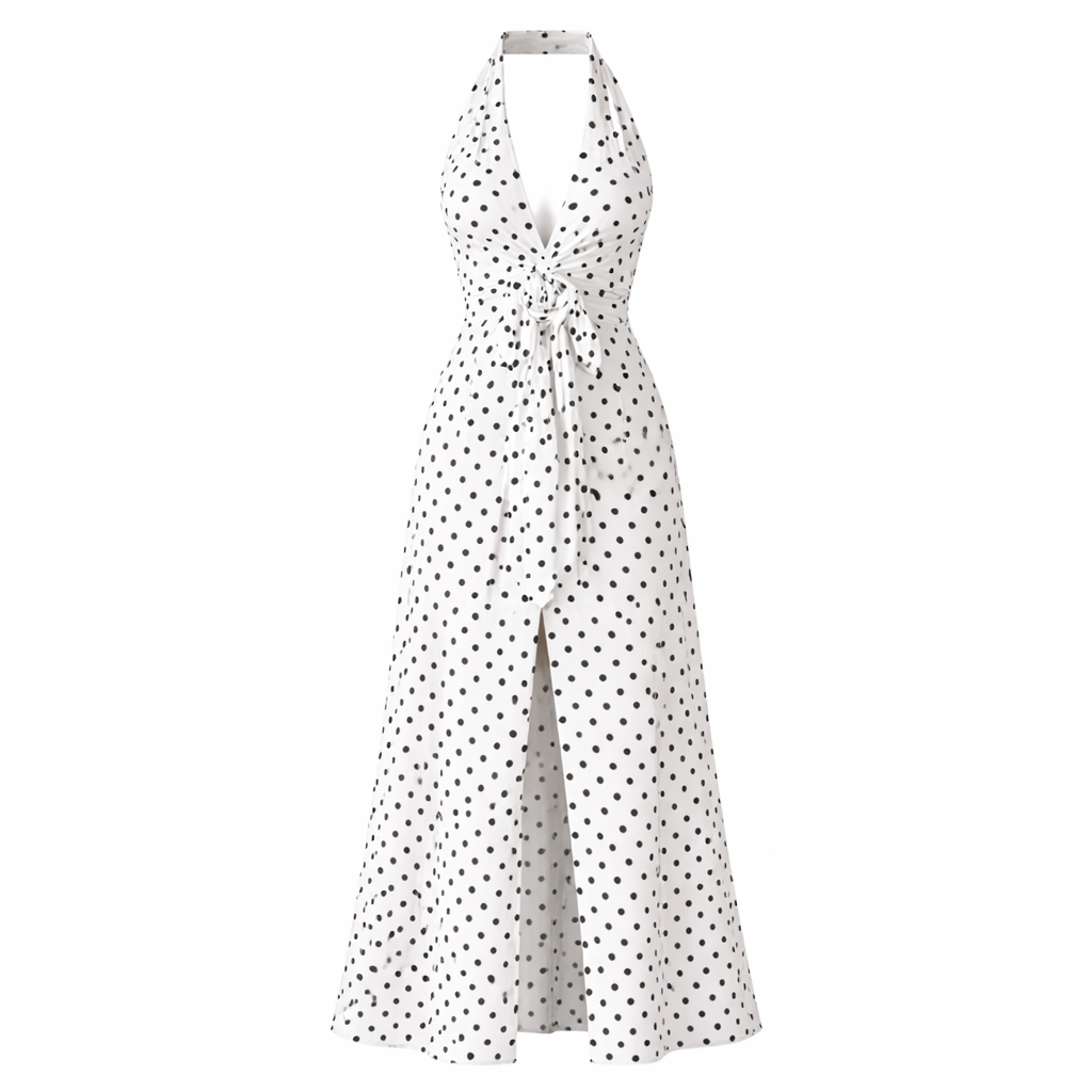 Robe à Pois | Design Féminin | Longueur Longue