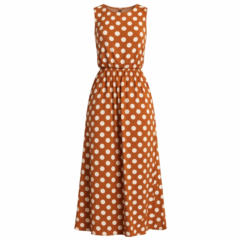Robe Maxi à Pois | Inspiration Vintage | Coupe Flatteuse