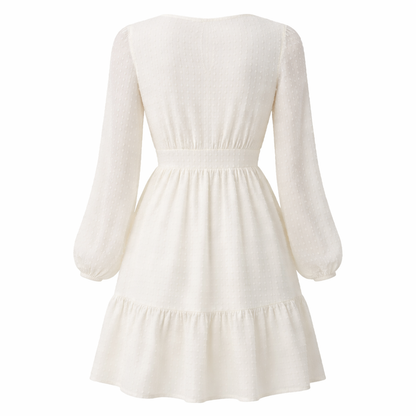 Robe à Pois | Femmes, Cintrée et Évasée | Manches Longues, Légère