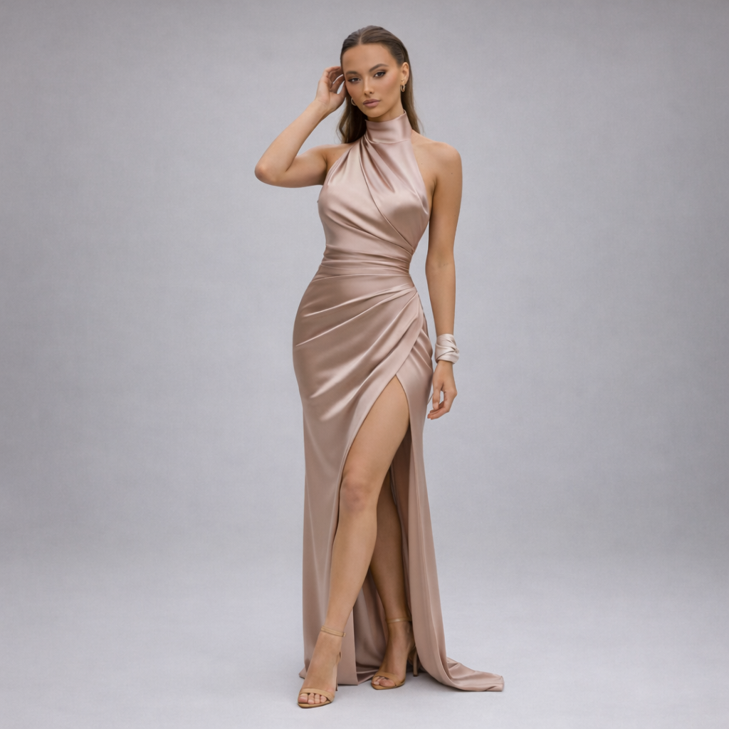 Robe de Soirée Femme | Encolure Longue, Style Urbain