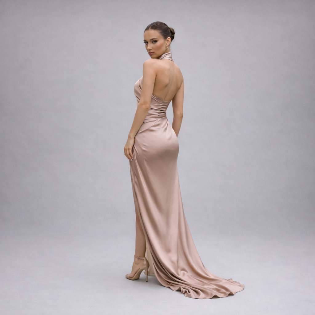 Robe de Soirée Femme | Encolure Longue, Style Urbain