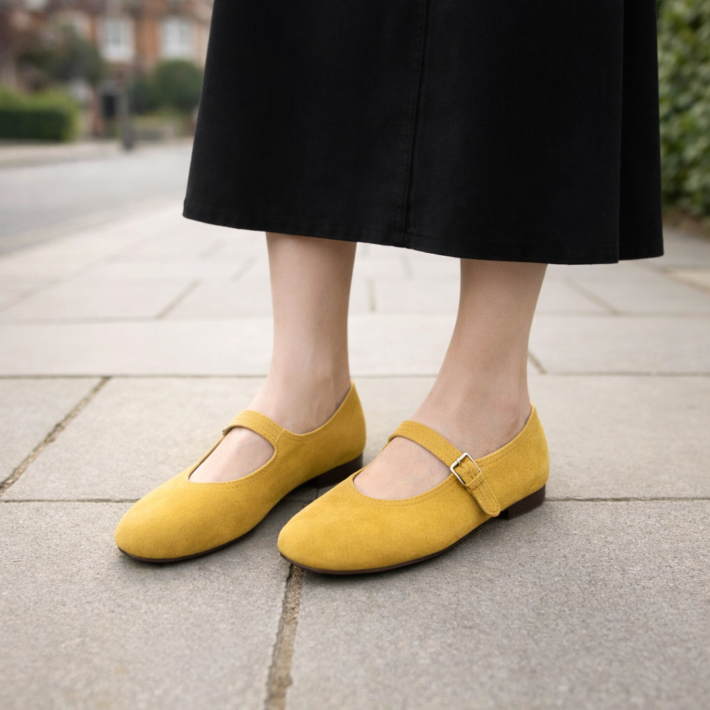Ballerines pour femmes | Daim | Bride ajustable, Confort garanti