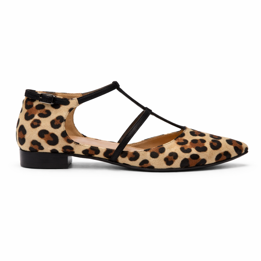 Ballerines pour femmes | Imprimé animal, sangles ajustables | Ajustement sécurisé