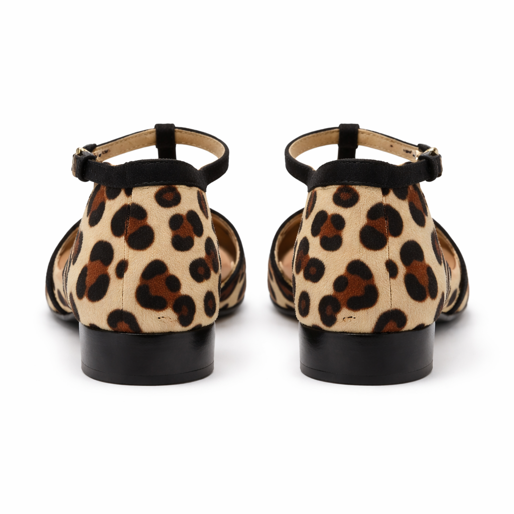 Ballerines pour femmes | Imprimé animal, sangles ajustables | Ajustement sécurisé