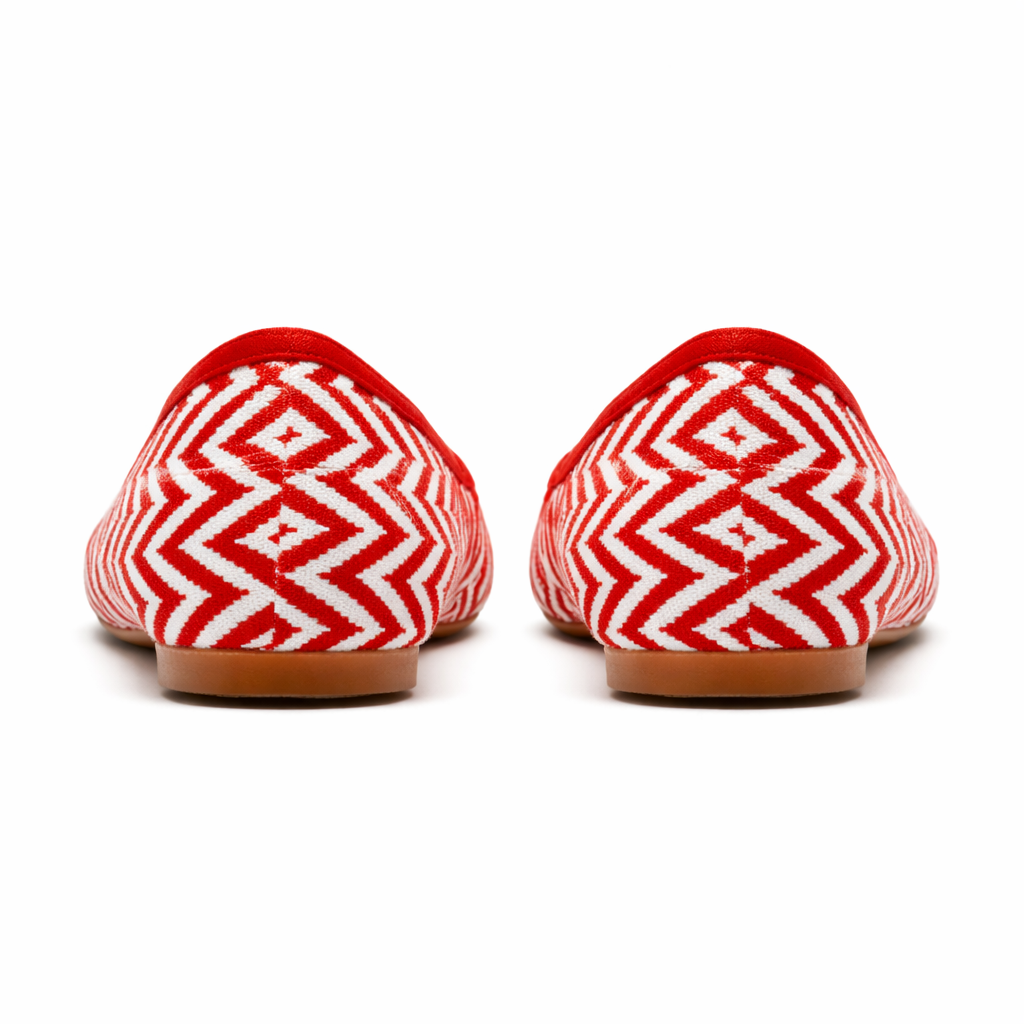 Ballerines pour Femmes | Motif Zigzag, Semelle Souple | Confort Quotidien