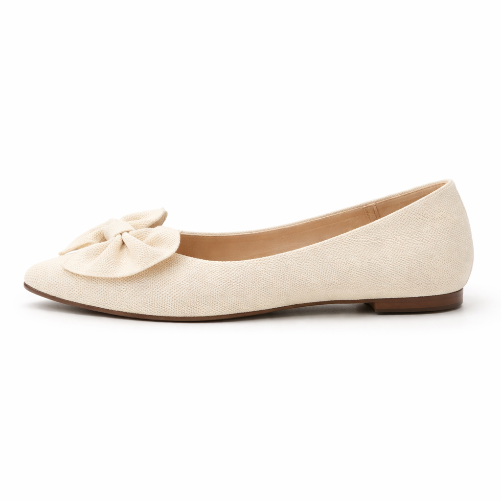 Ballerines pour femmes | Détail nœud | Glissière confortable décontractée