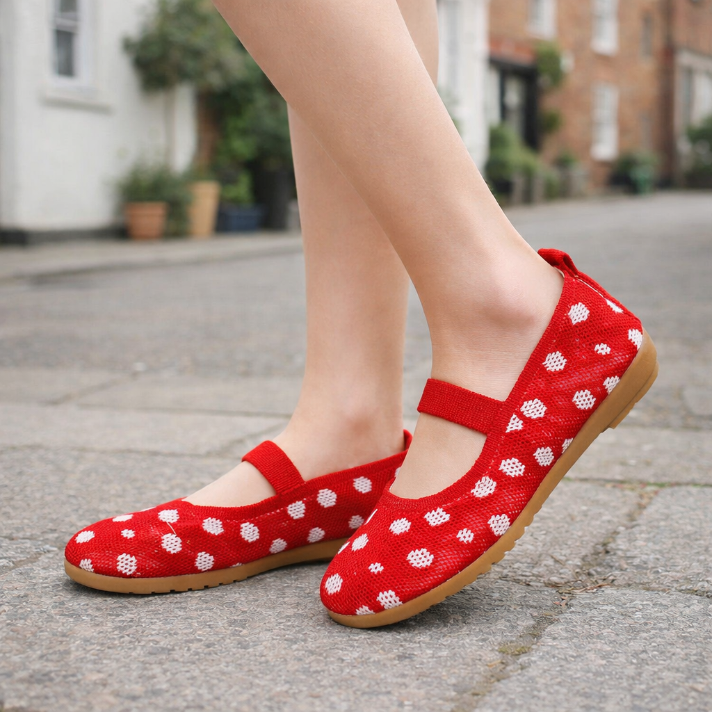 Ballerines Mary Jane pour femmes | Pois | Style Casual Chic