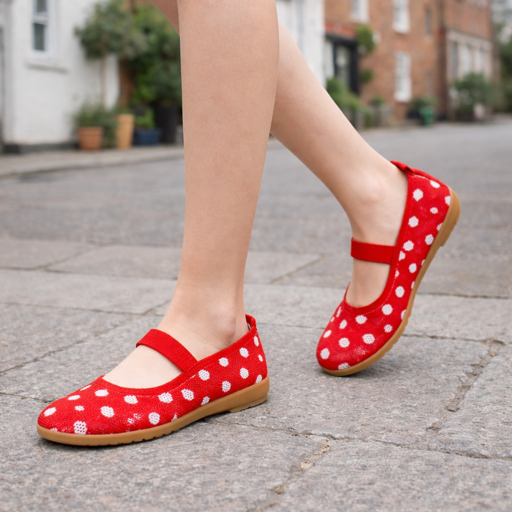 Ballerines Mary Jane pour femmes | Pois | Style Casual Chic