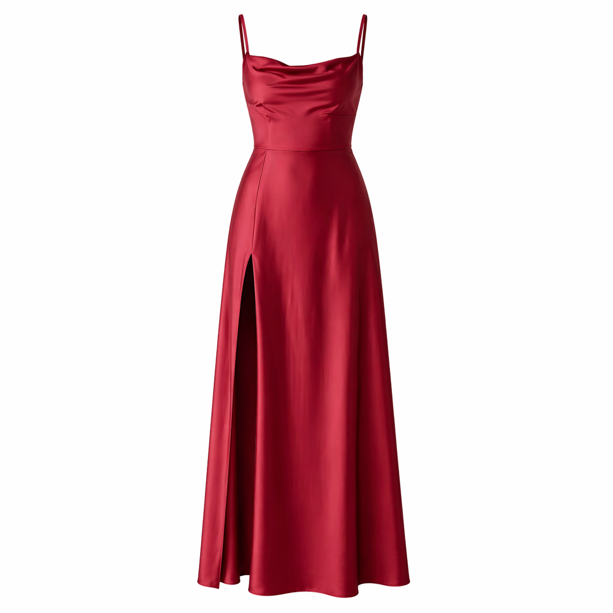 Robe Maxi | Soie Élégante | Fente Haute, Robe de Soirée Longue