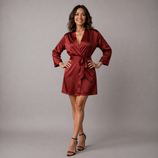 Robe de Soie Noémie Tissu Doux Fermeture Lacée