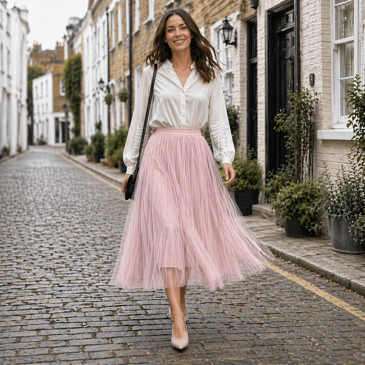 Jupe Midi Taille Haute | Design Élégant | Confort Assuré