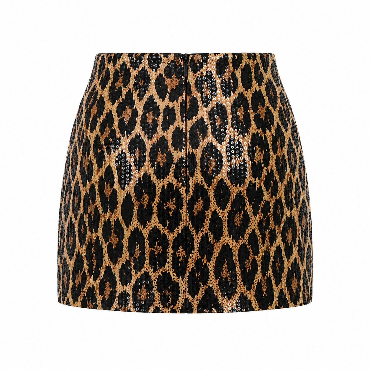 Mini Jupe | Imprimé Léopard, Pailletée | Taille Haute