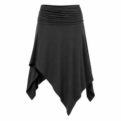 Jupe Midi | Taille Haute, Ourlet Asymétrique