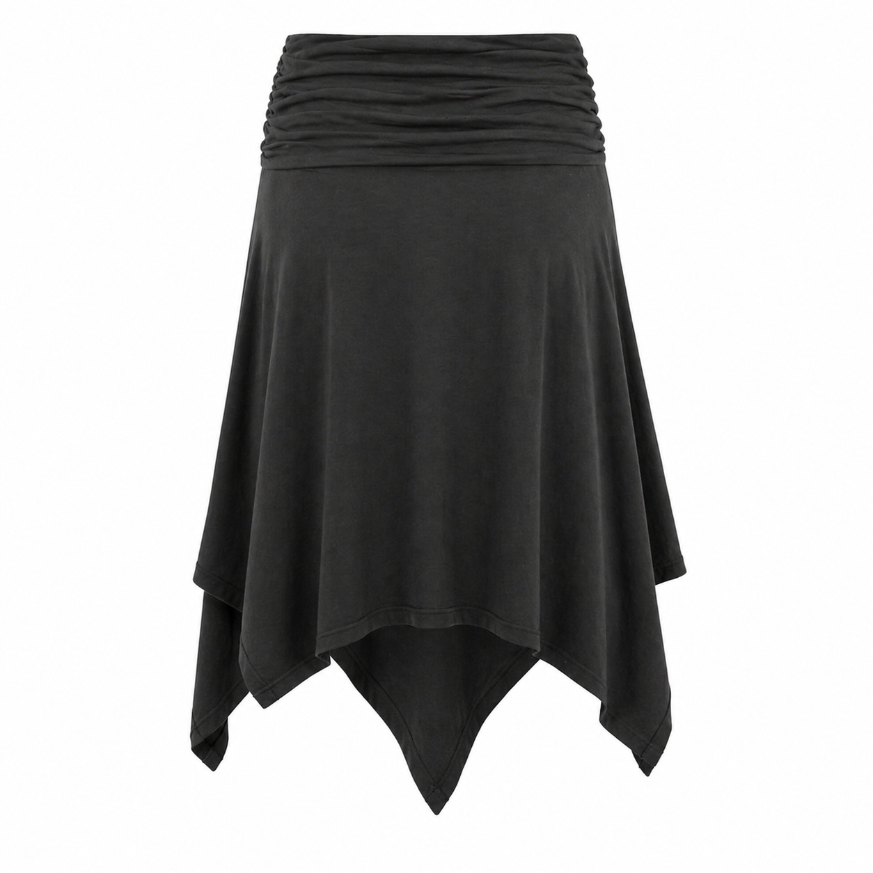 Jupe Midi | Taille Haute, Ourlet Asymétrique