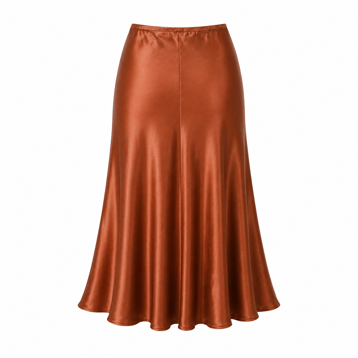 Jupe Midi Satin Trapèze | Coupe Flatteuse | Luxueuse